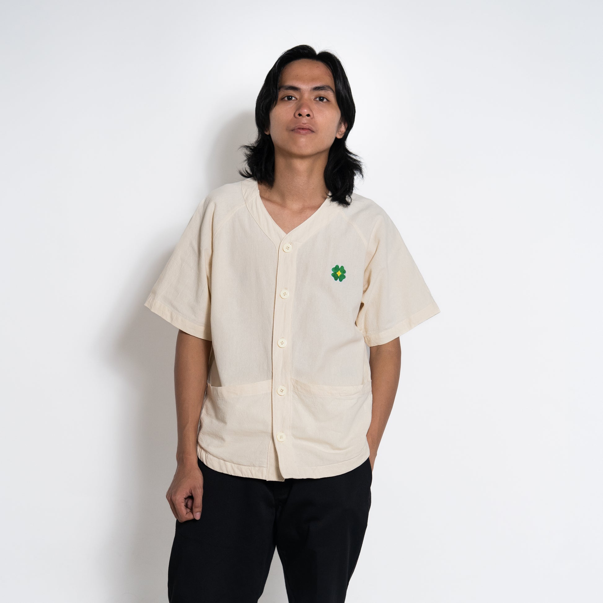Full-button baseball shirt