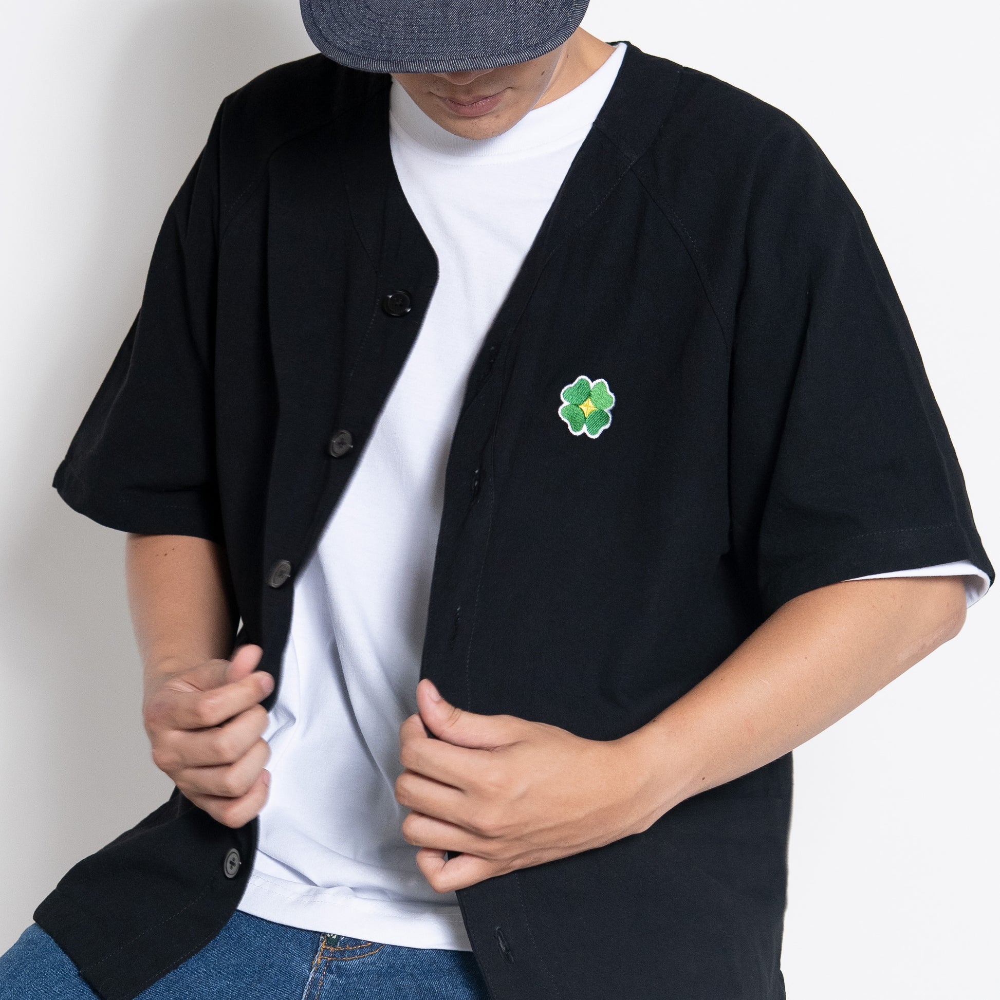 Full-button baseball shirt