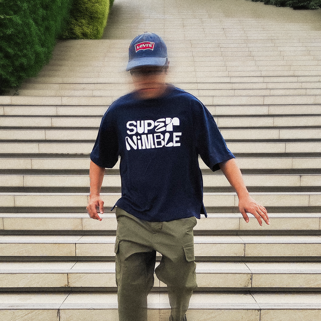 Super Nimble Logo Tee (Navy Blue)